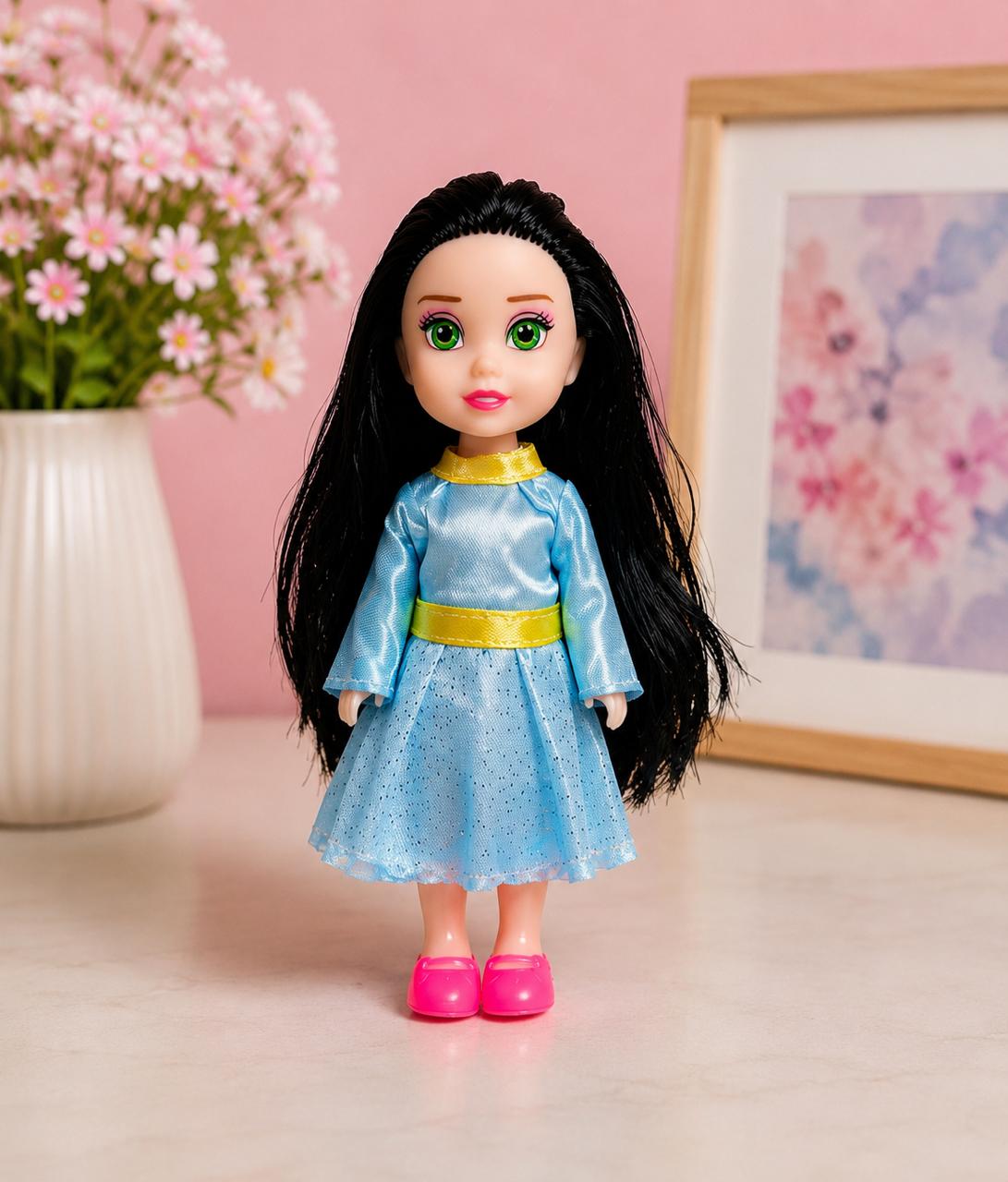 Cute Princess Fashion Doll for Girls | Soft Silky Hair | Elegant Princess Dress | Kids Toy Gift | 18–20 cm
