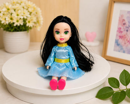 Cute Princess Fashion Doll for Girls | Soft Silky Hair | Elegant Princess Dress | Kids Toy Gift | 18–20 cm