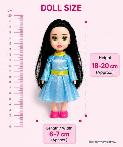 Cute Princess Fashion Doll for Girls | Soft Silky Hair | Elegant Princess Dress | Kids Toy Gift | 18–20 cm