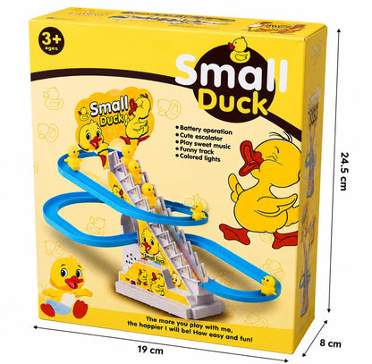 Small Duck Climbing Stairs Toy with Music & Lights