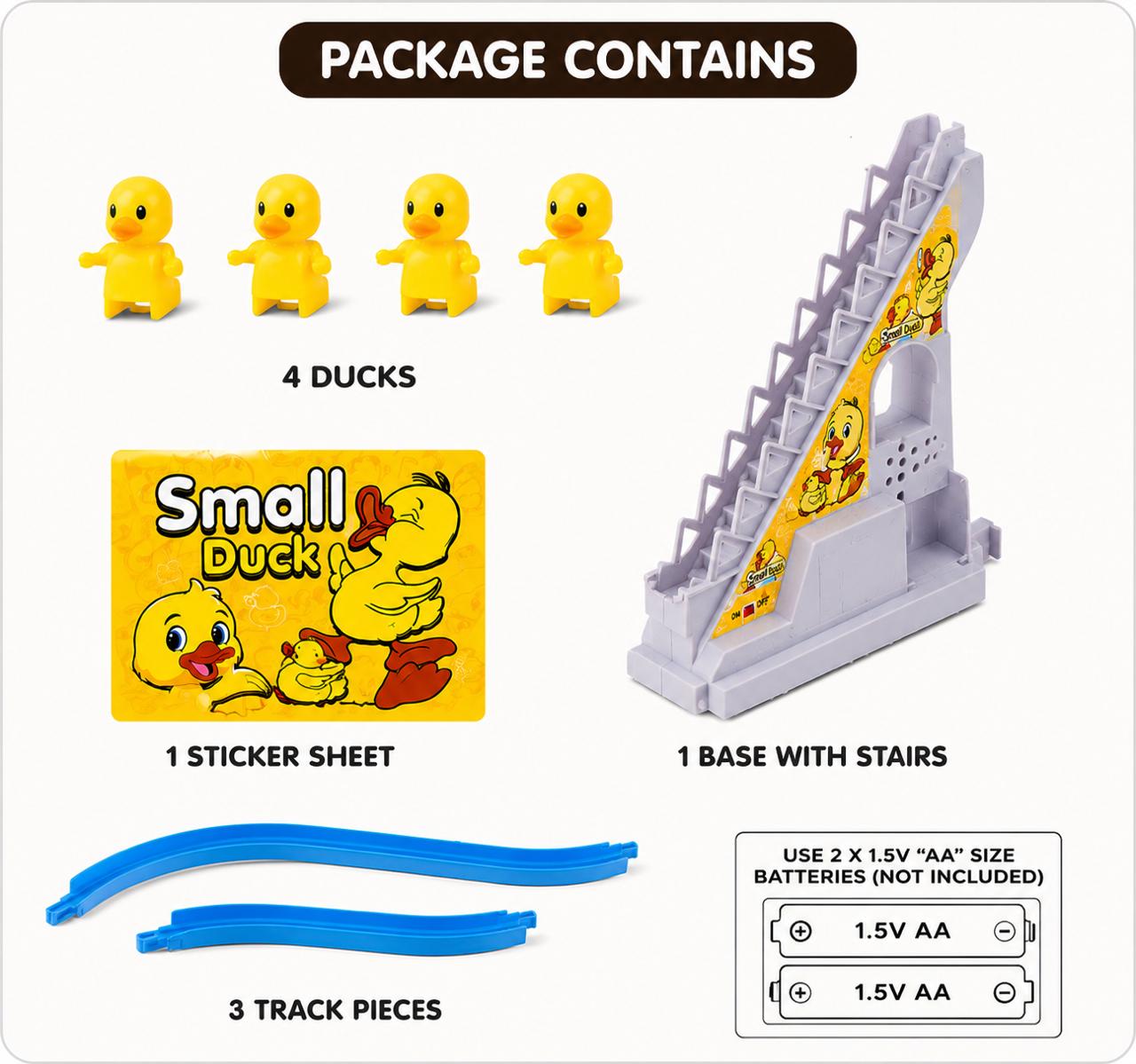Small Duck Climbing Stairs Toy with Music & Lights