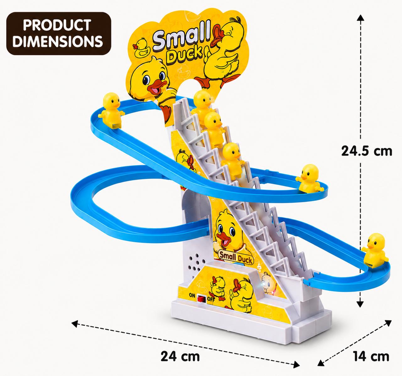 Small Duck Climbing Stairs Toy with Music & Lights