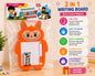 2 in 1 Writing Board for Kids with Whiteboard, Blackboard, Marker & Chalk | Reusable Educational Learning Toy | 3+ Years