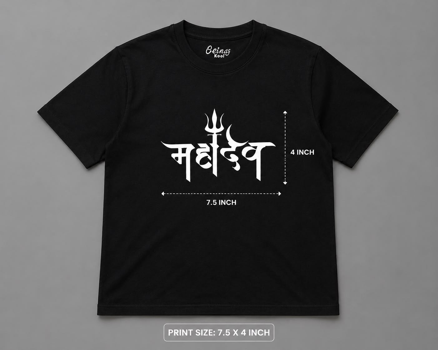 Mahadev Printed T-shirt - Black