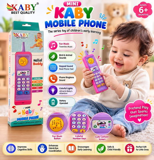 Mini Kaby Baby Mobile Phone Toy – Musical Learning Toy for Kids
