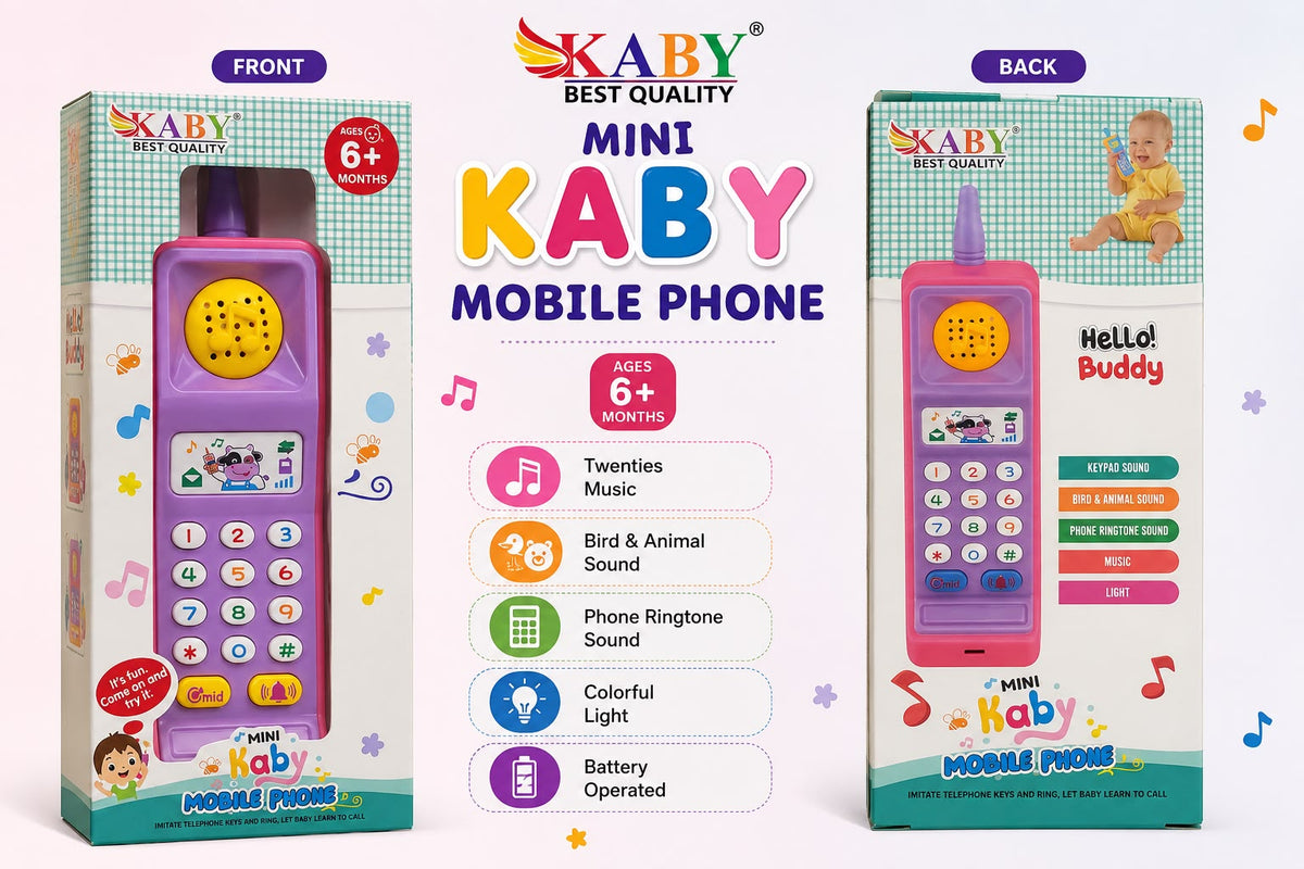 Mini Kaby Baby Mobile Phone Toy – Musical Learning Toy for Kids