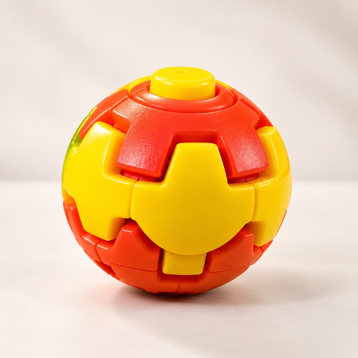 Fidget Ball Stress Relief Spinner Toy – Orange & Yellow Press and Twist Sensory Ball for Kids & Adults
