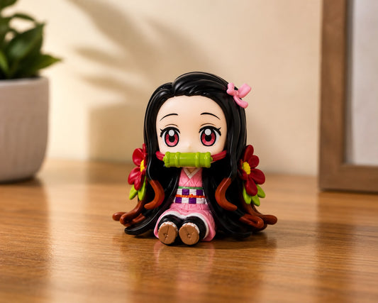 Nezuko Kamado Mini Anime Figure | Demon Slayer Collectible Desk Decoration