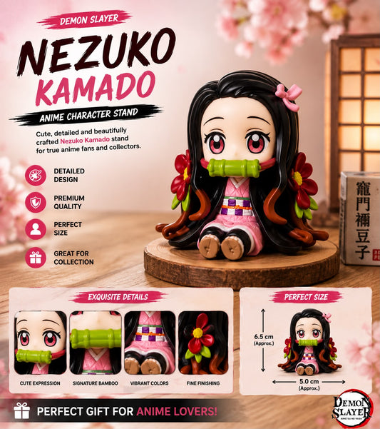 Nezuko Kamado Mini Anime Figure | Demon Slayer Collectible Desk Decoration