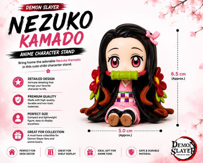 Nezuko Kamado Mini Anime Figure | Demon Slayer Collectible Desk Decoration