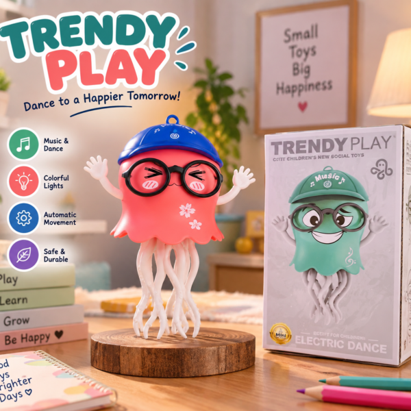 Trendy Play Electric Dancing Jellyfish Toy for Kids | Musical Dancing Octopus with Colorful Lights & Wiggling Tentacles | Fun Interactive Toy