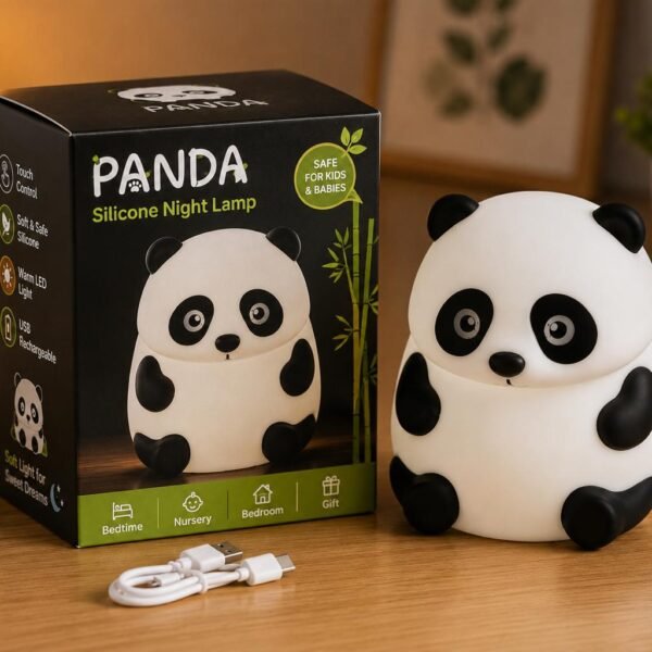 Cute Panda Silicone Night Lamp for Kids | Touch Control & USB Rechargeable
