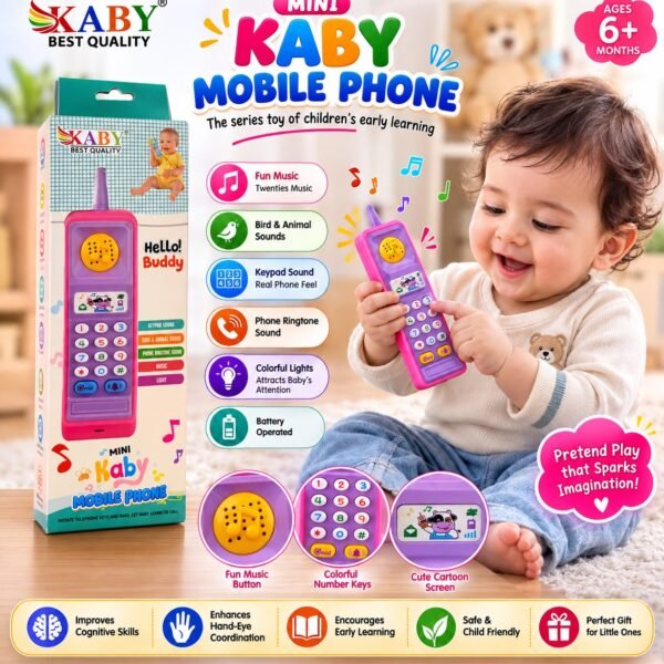 Mini Kaby Baby Mobile Phone Toy – Musical Learning Toy for Kids