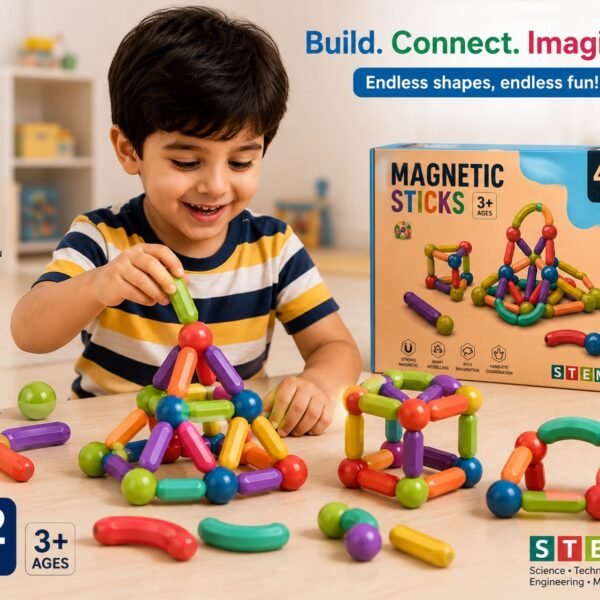 Magnetic Sticks Building Blocks for Kids 3+ | 42 PCS STEM Construction Toy | Creative Educational Toy