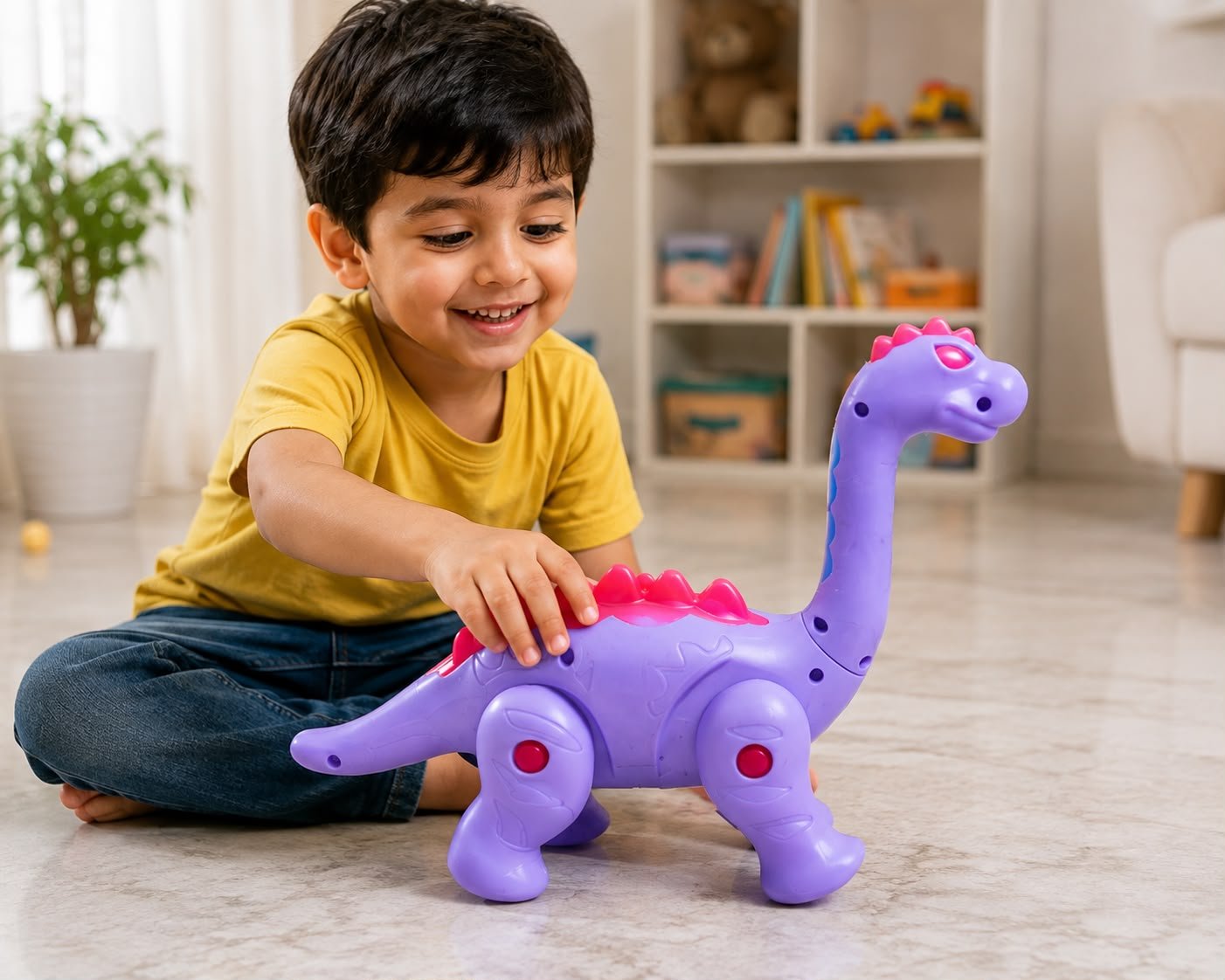 Electric Dinosaur Toy for Kids 12+ Months | Walking Dinosaur with Lights & Music | Interactive Educational Toy - Image 2