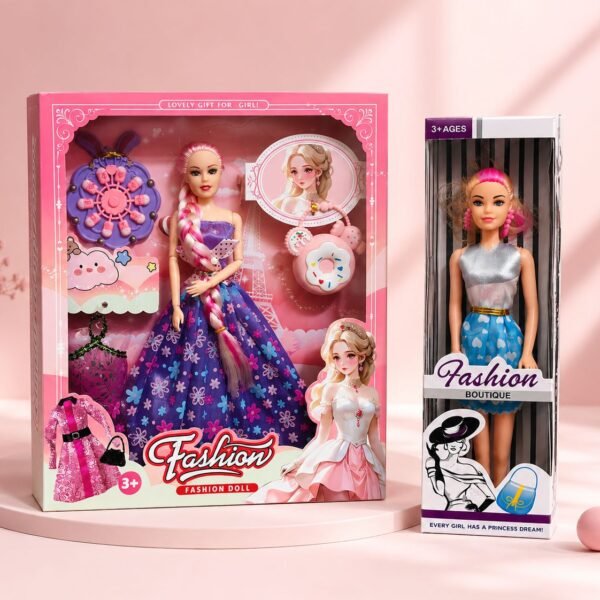 Fashion Doll Combo Set for Girls – 2 Fashion Dolls with Accessories | 32 cm Dolls | 3+ Years