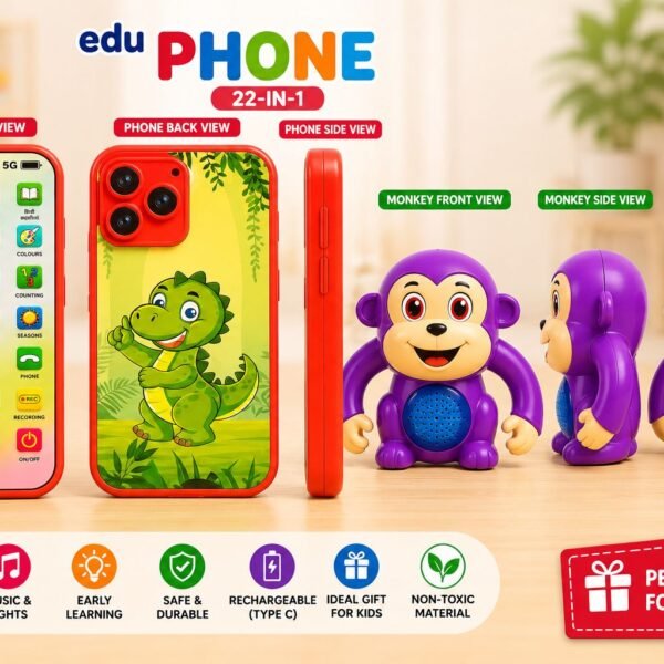 Educational Phone & Dancing Banana Monkey Combo Toy for Kids | Learning & Musical Fun