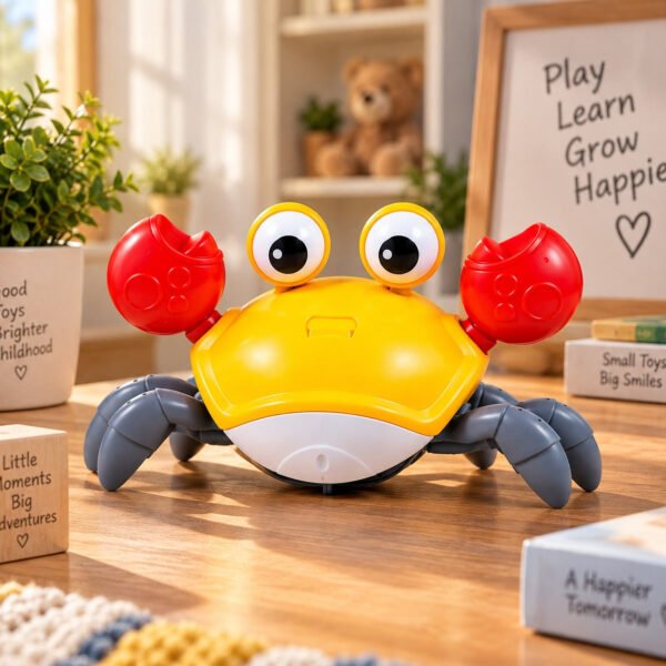 GOOYO Induction Electric Crab Toy for Kids with Light & Sound – Interactive Crawling Crab Toy with Movement, Musical Effects & Rechargeable Battery, Ages 3+